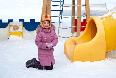 Child On Playgroundの写真素材