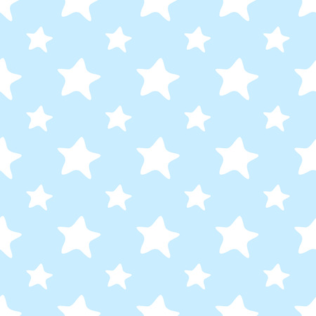 Vector seamless pattern with stars on a blue background.の写真素材