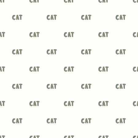 Vector seamless pattern with cat text. Cat letteringの写真素材