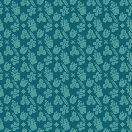 Beautiful seamless pattern with flowers. Vector illustration. Summer designの写真素材