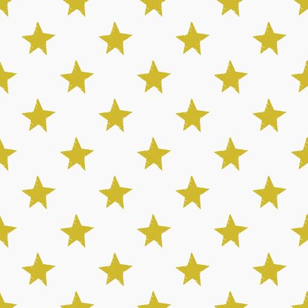 Seamless pattern with golden stars on a light background.のイラスト素材