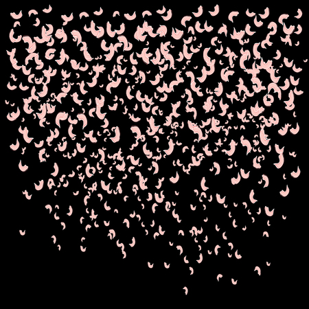 Falling, flying petals of roses, cherry blossoms, cherries, apricots, apple-trees. Whirlwind, wedding backgroundのイラスト素材