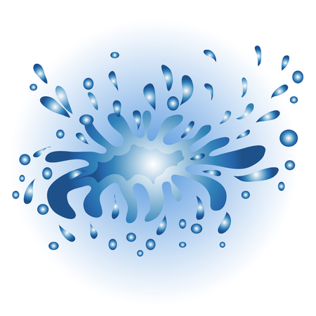 Water splashes icon.のイラスト素材