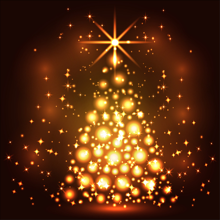 Sparkling, bright, dark New Year or Christmas background.のイラスト素材