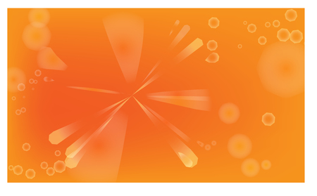 Orange bokeh abstract light background vector illustration.のイラスト素材