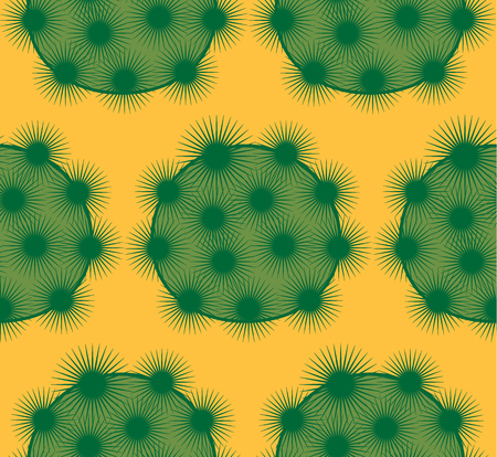 Cactus Background. Seamless Pattern. Exotic Plant.のイラスト素材