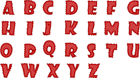 Colorful jelly alphabets for kids. Isolated illustrationのイラスト素材