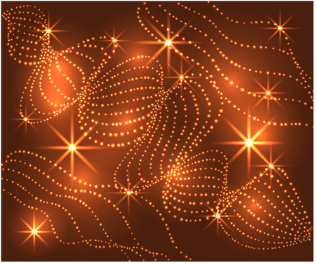 Background with glowing dots. Neon light. Vector illustration.のイラスト素材