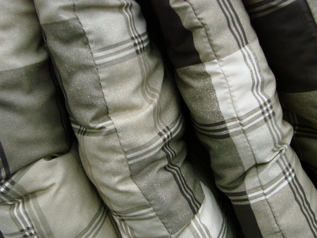 Background of pillows, place for inscriptionの写真素材