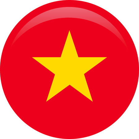 Simple flag of Vietnam, Vietnamese Flag. Correct size, proportion, colorsのイラスト素材