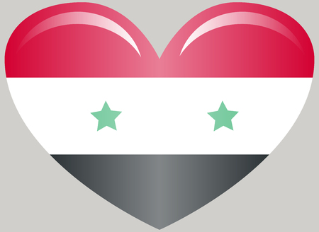 National flag of Syria with correct proportions and color schemeのイラスト素材
