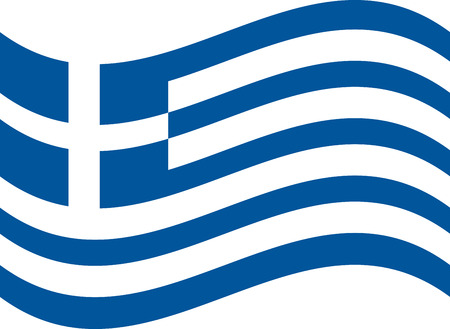 Greece flag, official colors and proportion correctly. National Greece flag. Flatのイラスト素材