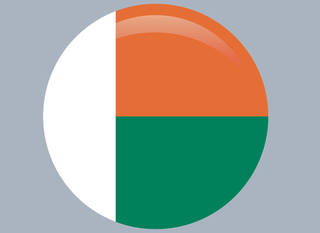 original and simple Madagascar flag isolated vector in official colors and Proportion Correctlyのイラスト素材