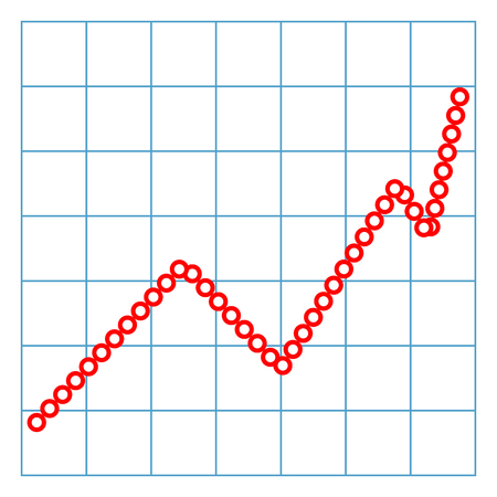 Abstract financial chart with uptrend line graph and numbers in stock market on gradient gray color backgroundのイラスト素材