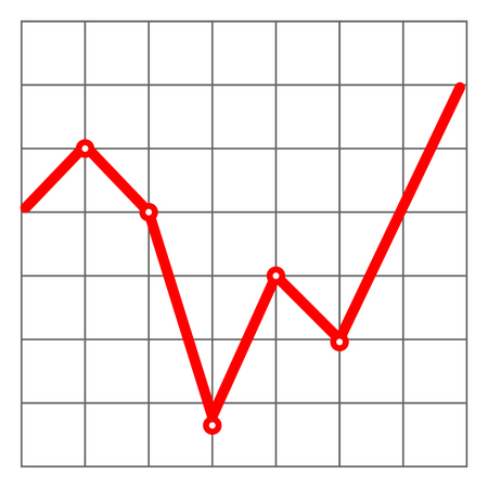 Abstract financial chart with uptrend line graph and numbers in stock market on gradient gray color background.のイラスト素材