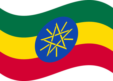 ethiopia Flag for Independence Day and infographic illustration.のイラスト素材