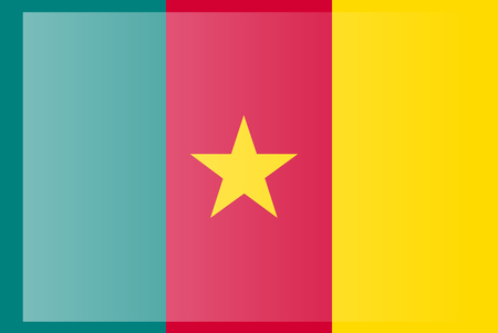 Cameroon flag, official colors and proportion correctly. National Cameroon flag.のイラスト素材