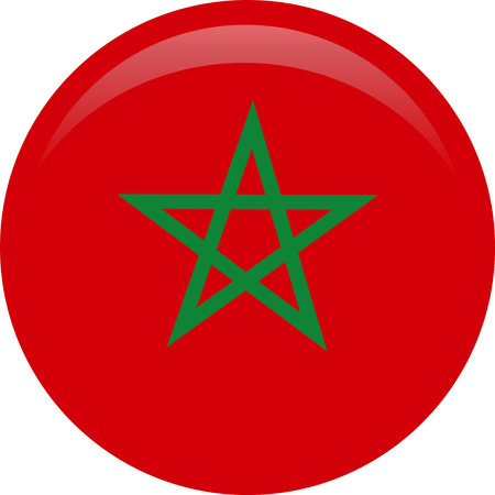 Simple flag of Morocco. Moroccan flag. Correct size, proportion, colorsのイラスト素材