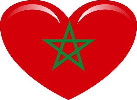 Simple flag of Morocco. Moroccan flag. Correct size, proportion, colorsのイラスト素材