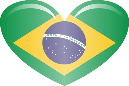 Simple flag of Brazil. Brazilian flag. Correct size, proportion, colors.のイラスト素材