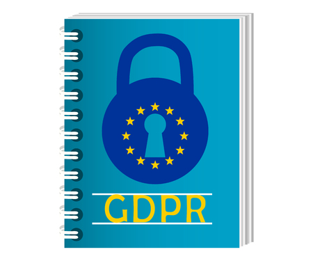 Gdpr concept, data protection, lock locked passwordのイラスト素材