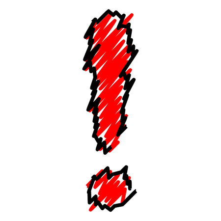red attention symbol. communication conceptのイラスト素材
