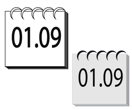 Flat calendar Icon. Calendar on the wall. illustration.のイラスト素材