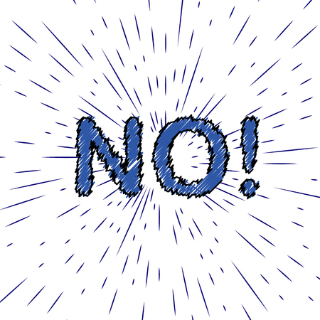 No sign in textured ragged rays. Hand drawn styleのイラスト素材