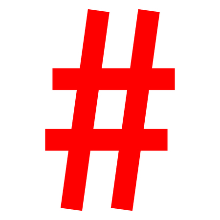Simple element illustration. Hashtag symbol design from Social Media Marketing collection.のイラスト素材