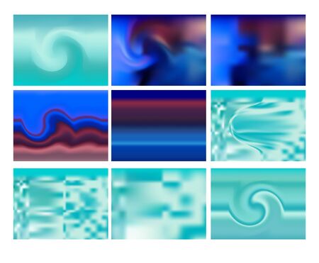 Big set of blue technical backgrounds. Vector illustrationのイラスト素材