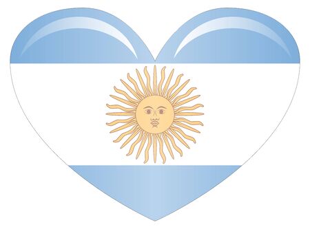 original and simple Argentina flag isolated in official colors and Proportion Correctly.のイラスト素材