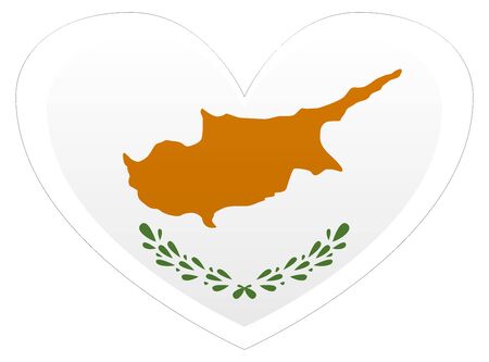 Flag of Cyprus officially the Republic of Cyprus is island country in the Eastern Mediterranean Seaのイラスト素材