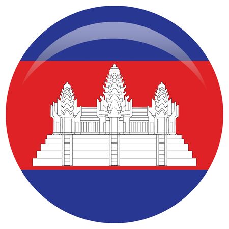 Flag of Cambodia. Accurate dimensions, element proportions and colors.のイラスト素材