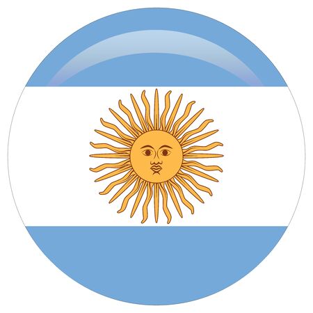 original and simple Argentina flag isolated in official colors and Proportion Correctly.のイラスト素材