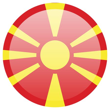 Macedonia Flag vector illustration. National Flag of Macedonia.のイラスト素材