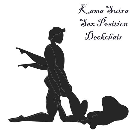 Kama Sutra, a man and a woman have sex. The art of love. Sexual position Deckchairのイラスト素材