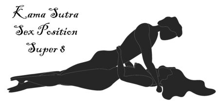 Kama Sutra, a man and a woman have sex. The art of love. Sexual position Super 8のイラスト素材