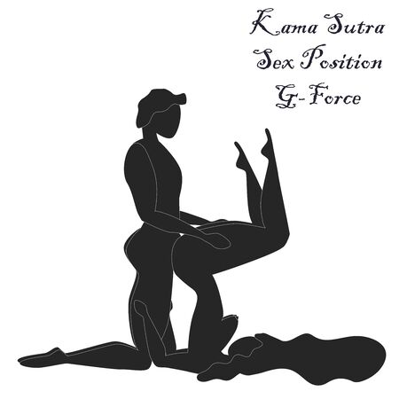 Kama Sutra, a man and a woman have sex. The art of love. Sexual position G-Forceのイラスト素材