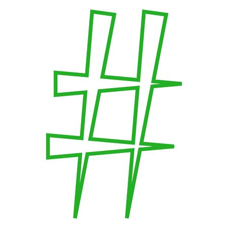 Simple element illustration. Hashtag symbol design from Social Media Marketing collection. web and mobile.のイラスト素材