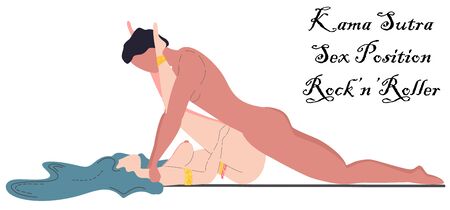 Kama Sutra, a man and a woman have sex. The art of love. Sexual position Rock n Rollerのイラスト素材