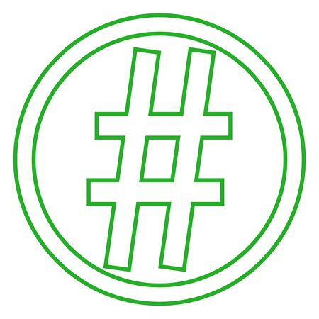 Simple element illustration. Hashtag symbol design from Social Media Marketing collection. web and mobile.のイラスト素材