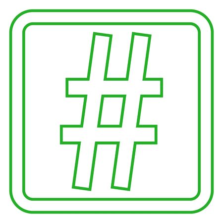 Hashtag icon. Simple element illustration. Hashtag symbol design from Social Media Marketing collection. web and mobile.のイラスト素材