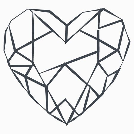 Grunge Diamond icon isolated on white background. Jewelry symbol. Gem stoneのイラスト素材