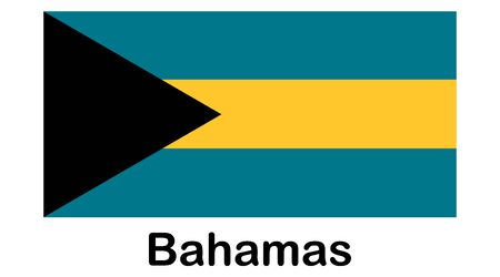 bahamas Flag for Independence Day and infographicのイラスト素材