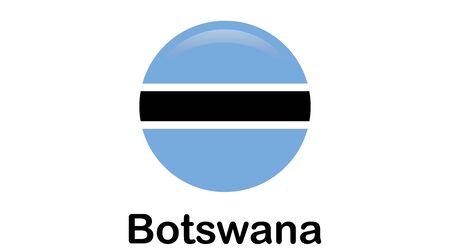 national flag of Botswana in the original colours and proportionsのイラスト素材