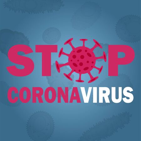 Stop coronavirus.  The fight against coronavirus. The danger of coronavirus and the risk to public health. Pandemic medical conceptのイラスト素材