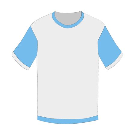 White men's, women's, unisex t-shirt on a white background.のイラスト素材