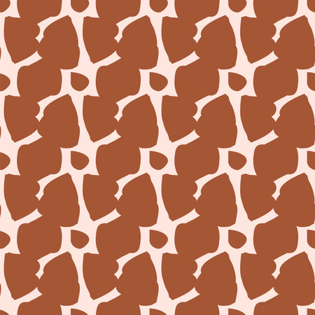 Giraffe fur seamless pattern, tropical animal skin texture.のイラスト素材