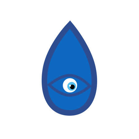 Greek evil eye, symbol of protection. Glass Turkish eye Nazar Boncugu. Amulet, talisman from the evil eyeのイラスト素材