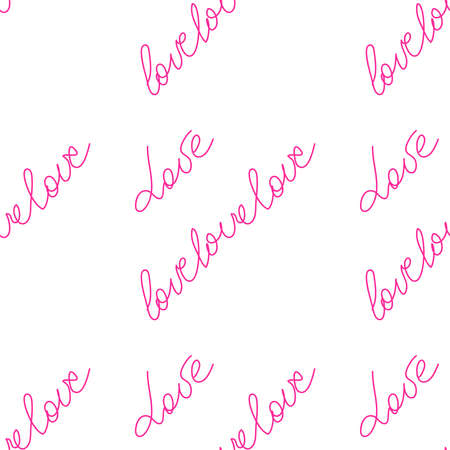 Love text Seamless pattern. Text backgrounds applicable in printing, textiles, art objects, clothing, wallpaperのイラスト素材